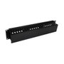 StarTech.com Panel de Gestión de Cableado Horizontal 2U, Canaleta con Cubierta para Racks, Plástico/Acero Negro, EIA RS310-D, 482 x 79 x 88.1 mm