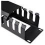 StarTech.com Panel de Gestión de Cableado Horizontal 2U, Canaleta con Cubierta para Racks, Plástico/Acero Negro, EIA RS310-D, 482 x 79 x 88.1 mm