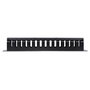 StarTech.com Panel de Gestión de Cableado Horizontal 2U, Canaleta con Cubierta para Racks, Plástico/Acero Negro, EIA RS310-D, 482 x 79 x 88.1 mm