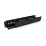 StarTech.com Panel de Gestión de Cableado Horizontal 2U, Canaleta con Cubierta para Racks, Plástico/Acero Negro, EIA RS310-D, 482 x 79 x 88.1 mm