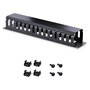 StarTech.com Panel de Gestión de Cableado Horizontal 2U, Canaleta con Cubierta para Racks, Plástico/Acero Negro, EIA RS310-D, 482 x 79 x 88.1 mm