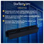 StarTech.com Panel de Gestión de Cableado Horizontal 2U, Canaleta con Cubierta para Racks, Plástico/Acero Negro, EIA RS310-D, 482 x 79 x 88.1 mm
