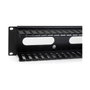 StarTech.com Panel de Gestión de Cableado Horizontal 2U, Canaleta con Cubierta para Racks, Plástico/Acero Negro, EIA RS310-D, 482 x 79 x 88.1 mm