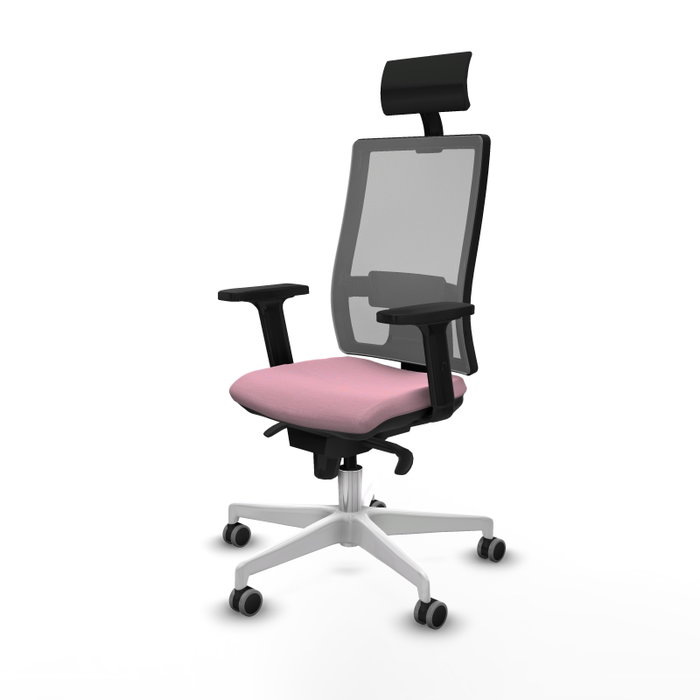 PIQUERAS Y CRESPO Silla de oficina Horna Rosa y Gris