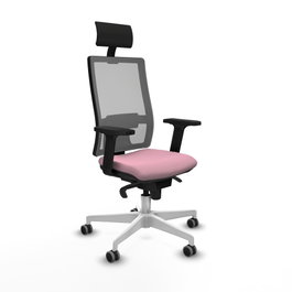 PIQUERAS Y CRESPO Silla de oficina Horna Rosa y Gris