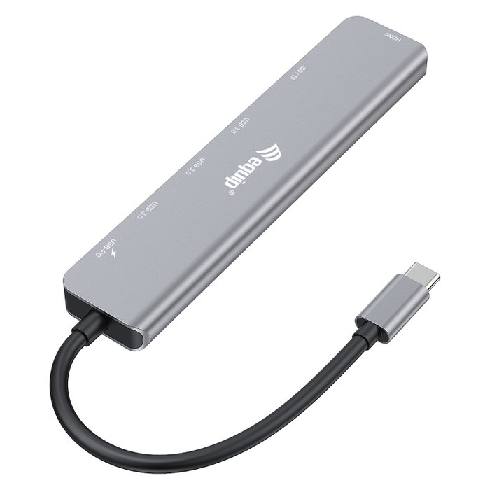 Equip Docking USB-C 7 en 1 con HDMI 4K/60Hz y 100W PD Plata Equip Docking USB-C 7 en 1 con HDMI 4K/60Hz y 100W PD Plata