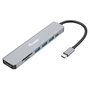 Equip Docking USB-C 7 en 1 con HDMI 4K/60Hz y 100W PD Plata