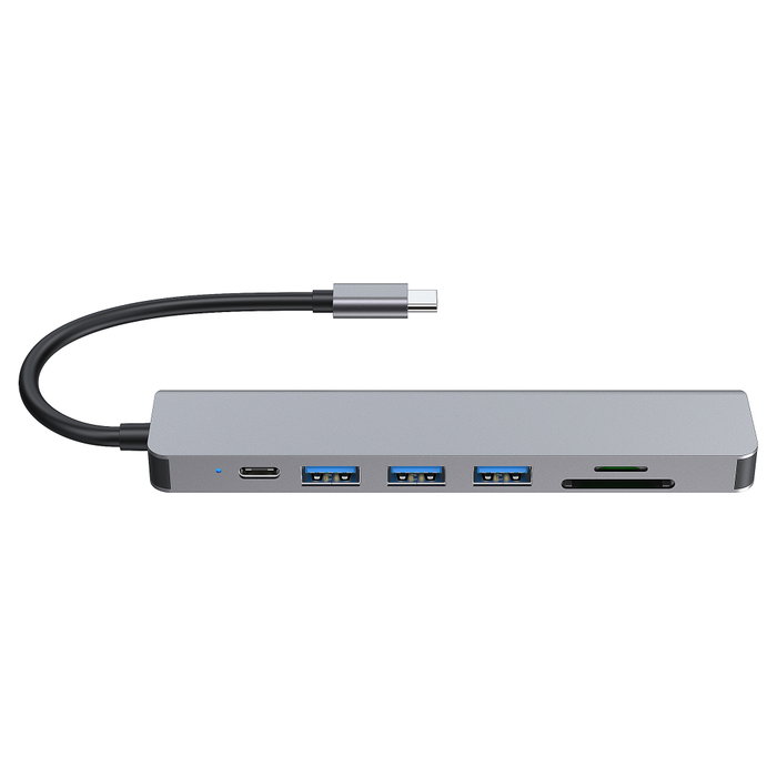 Equip Docking USB-C 7 en 1 con HDMI 4K/60Hz y 100W PD Plata Equip Docking USB-C 7 en 1 con HDMI 4K/60Hz y 100W PD Plata