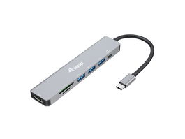 Equip Docking USB-C 9in1 USB-C 1xHDMI 4K/60Hz 3xUSB-A Lector Tarjetas 1xUSB-C Alimentacion 100WCable 25cm Carcasa Aluminio