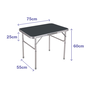 Marbueno Mesa Plegable Gris Aluminio Diametro de Tubo 25 cm Camping y Playa 75X55X25/60 cm MARBUENO SUMMER 10013G