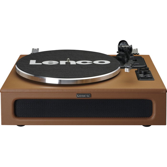 Lenco LS-430BN Tocadiscos de tracción por correa con 4 altavoces y Bluetooth Marrón