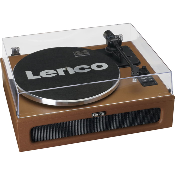 Lenco LS-430BN Tocadiscos de tracción por correa con 4 altavoces y Bluetooth Marrón