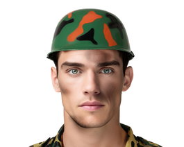 Atosa Casco Rígido Camuflaje Militar PVC para Soldado