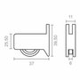 Edm Rodamiento Co-22 rd08 de Nylon Blanco, 37 x 14 x 39,5 mm, 2 uds