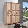 Hanah Home Mode-420 Armario Roble Sonoma con Revestimiento UV 135x192x52cm