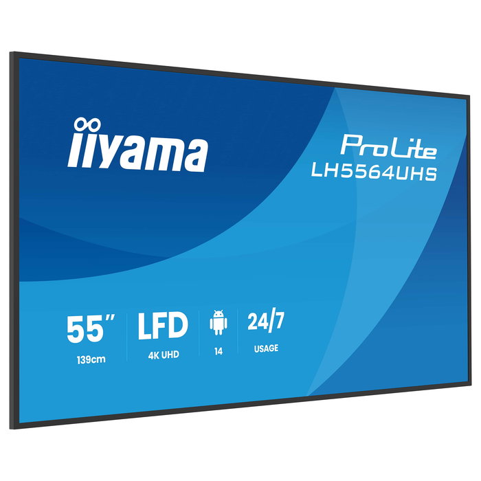 IIYAMA LH5564UHS-B1AG Pantalla 55" 4K Ultra HD 3840x2160 2xHDMI USB-C Wifi 24/7