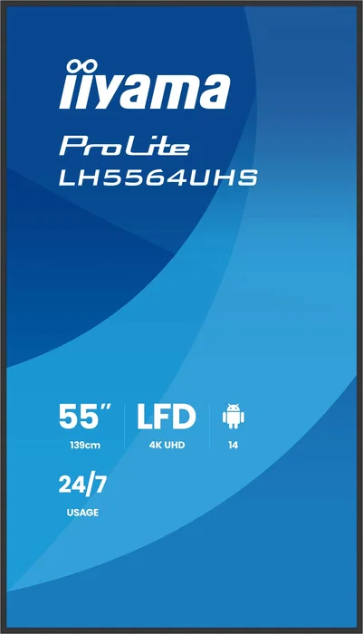 Iiyama LH5564UHS-B1AG Pantalla de Señalización Digital 55 pulg 4K UHD Android 14
