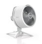 Shark FlexBreeze FA220EU - Ventilador de Piso y Mesa, Blanco, 5 Velocidades, 1600 m³/h, Oscilación 180°, Temporizador, Batería Recargable