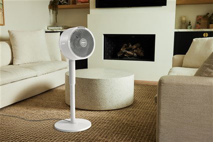 Shark FlexBreeze FA220EU - Ventilador de Piso y Mesa, Blanco, 5 Velocidades, 1600 m³/h, Oscilación 180°, Temporizador, Batería Recargable