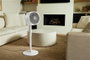 Shark FlexBreeze FA220EU - Ventilador de Piso y Mesa, Blanco, 5 Velocidades, 1600 m³/h, Oscilación 180°, Temporizador, Batería Recargable
