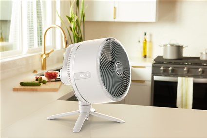 Shark FlexBreeze FA220EU - Ventilador de Piso y Mesa, Blanco, 5 Velocidades, 1600 m³/h, Oscilación 180°, Temporizador, Batería Recargable