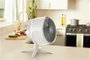 Shark FlexBreeze FA220EU - Ventilador de Piso y Mesa, Blanco, 5 Velocidades, 1600 m³/h, Oscilación 180°, Temporizador, Batería Recargable