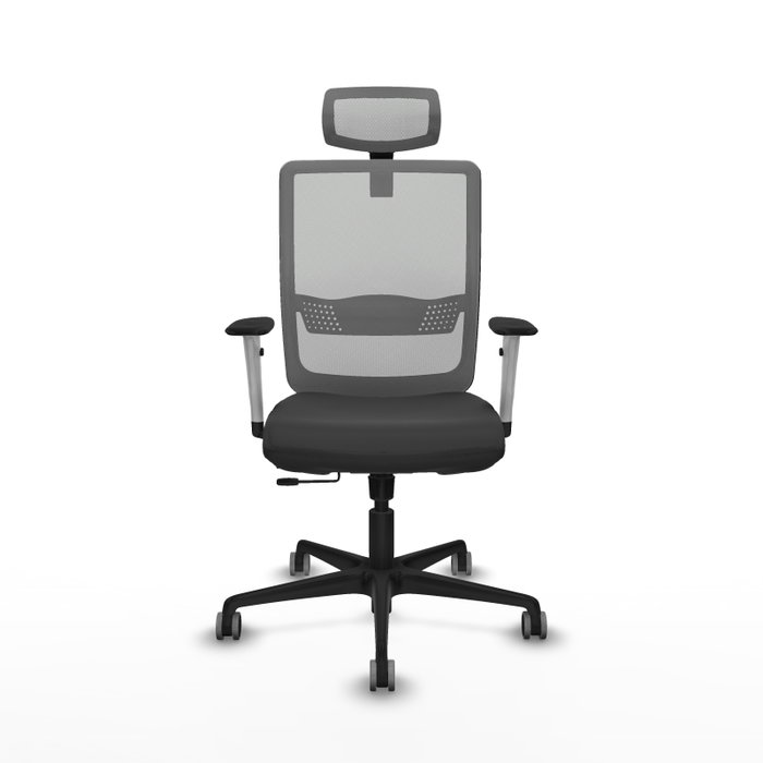 PIQUERAS Y CRESPO Silla de oficina Haches Gris con Mecanismo Sincro/Traslack