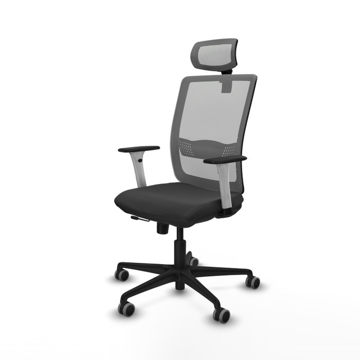 PIQUERAS Y CRESPO Silla de oficina Haches Gris con Mecanismo Sincro/Traslack