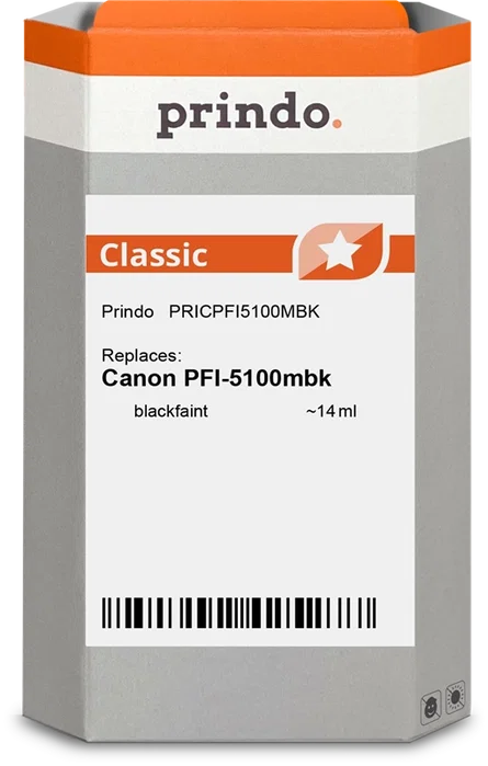 Prindo Cartucho de tinta Negro (mate) PRICPFI5100MBK Classic 14ml Prindo Cartucho de tinta Negro (mate) PRICPFI5100MBK Classic 14ml
