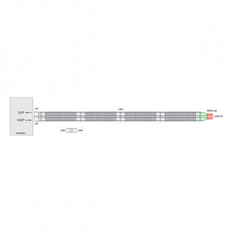 Flextube Circuito Respiratorio 22mm/1,6m 1ud Flextube Circuito Respiratorio 22mm/1,6m 1ud
