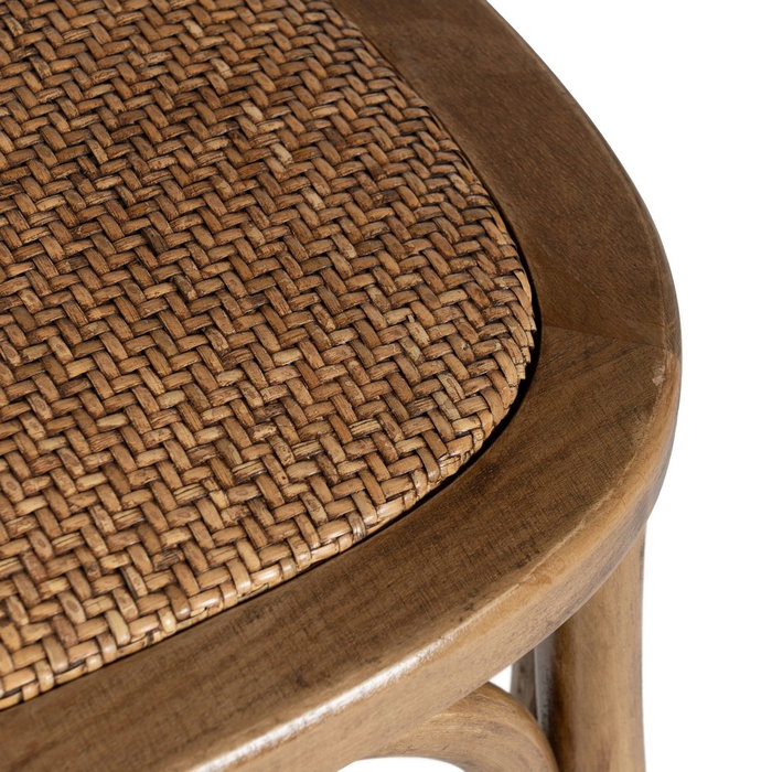 Silla Miel Madera-Ratán 55 X 50 X 81 cm Silla Miel Madera-Ratán 55 X 50 X 81 cm