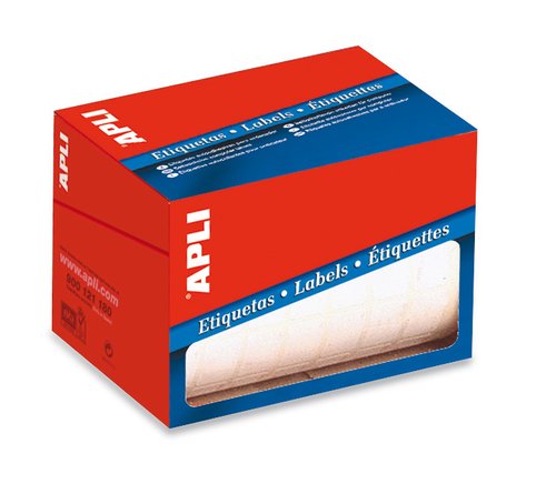Apli Etiquetas para Precios 34x67mm Blanco con Cantos Romos