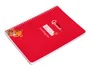 Liderpapel Cuaderno Espiral A5 Pautaguía Tapa Blanda 40 Hojas 75gr Cuadro Pautado 5mm Rojo