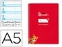 Liderpapel Cuaderno Espiral A5 Pautaguía Tapa Blanda 40 Hojas 75gr Cuadro Pautado 5mm Rojo