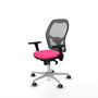 PIQUERAS Y CRESPO Silla de oficina Jorquera Rosa y Gris con Brazos 3D