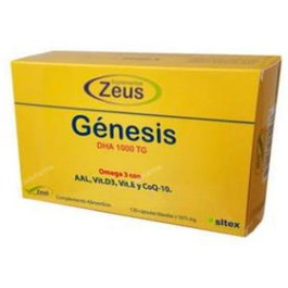 ZEUS Dha Tg 1000 Omega 3 30 Cápsulas con Ácido Lipoico, CoQ10 y Vitaminas E y D3