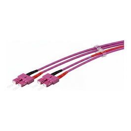 RED 2716-10-0009 Patchkabel LWL-Duplex SC/SC 5.0m OM4, Violeta