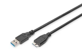 Digitus AK-300116-018-S Cable USB 3.2 Gen 1 USB-A a Micro-USB B Macho 1.8 m Negro - Hasta 5 Gbps