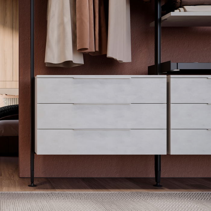 Emuca Lote de 10 tiradores para mueble Picanya, L198mm, intereje 128mm, Aluminio, Anodizado mate