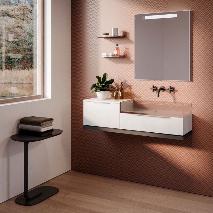 Emuca Lote de 10 tiradores para mueble Picanya, L198mm, intereje 128mm, Aluminio, Anodizado mate