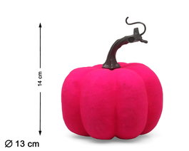 Calabaza De Fiesta Fucsia Con Tallito Para Decoración Halloween Y Carnaval
