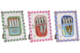 DKD Home Decor Set de Marcos de Fotos 20x25 Surtido Colección Sardinas