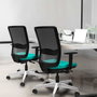 PIQUERAS Y CRESPO Silla de oficina Haches con mecanismo Sincro/Traslack, Pistacho y Gris