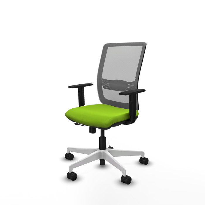 PIQUERAS Y CRESPO Silla de oficina Haches con mecanismo Sincro/Traslack, Pistacho y Gris