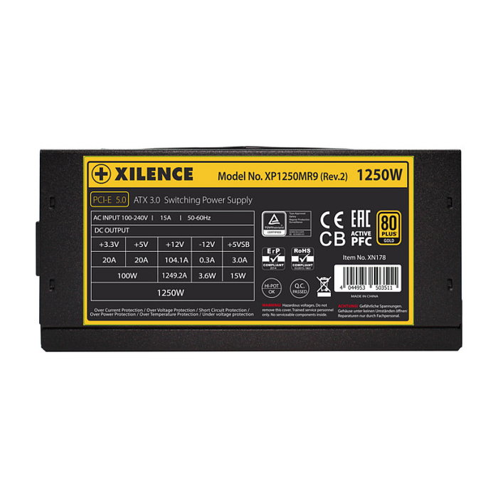 Xilence XP1250MR9.2 Fuente de Alimentación 1250W ATX 3.0 80 PLUS Gold Totalmente Modular con Conector PCIe 12VHPWR
