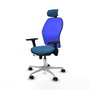 PIQUERAS Y CRESPO Silla de oficina Jorquera Azul con mecanismo Sincro/Traslack