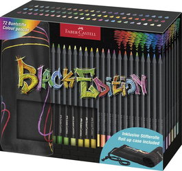 Lapices De Colores Faber-Castell Black Edition Estuche Enrollable De 75