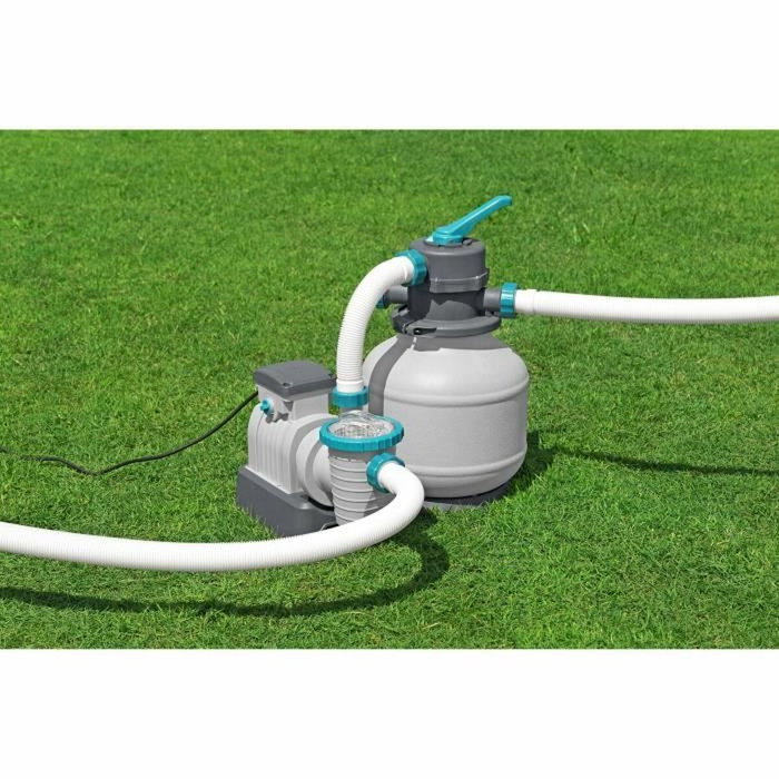 Bestway Bomba de filtración de arena para piscinas de hasta 54 m³ - 8.327 L/h con prefiltro Bestway Bomba de filtración de arena para piscinas de hasta 54 m³ - 8.327 L/h con prefiltro