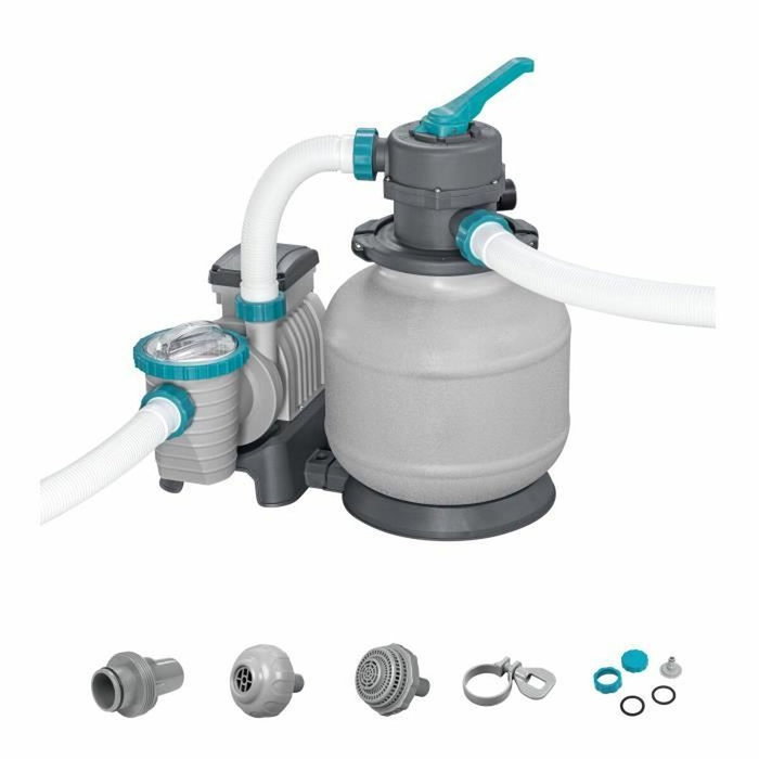 Bestway Bomba de filtración de arena para piscinas de hasta 54 m³ - 8.327 L/h con prefiltro Bestway Bomba de filtración de arena para piscinas de hasta 54 m³ - 8.327 L/h con prefiltro