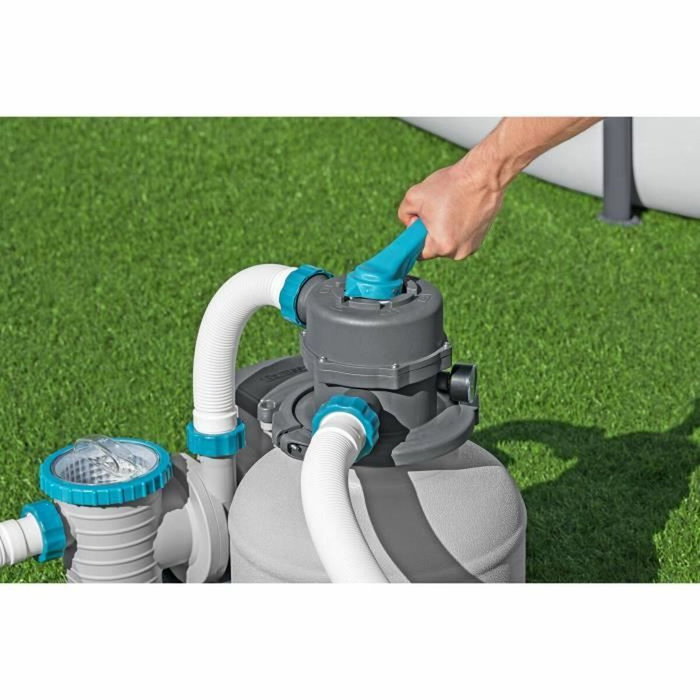 Bestway Bomba de filtración de arena para piscinas de hasta 54 m³ - 8.327 L/h con prefiltro Bestway Bomba de filtración de arena para piscinas de hasta 54 m³ - 8.327 L/h con prefiltro